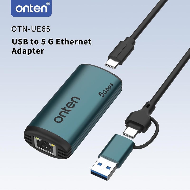 onten USB-C to Ethernet Adapter - 5Gbps High-Speed,USB-A to RJ45 5000Mbps Ethernet LAN Network Adapter Thunderbolt 4/3 Compatible, for iPhone 15 Pro/Max, MacBook Pro/Air 2023, iPad Pro,iMac and More（5G - Image 5